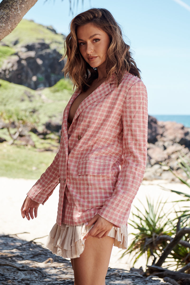 Olivia Gingham Blazer ~ Free People