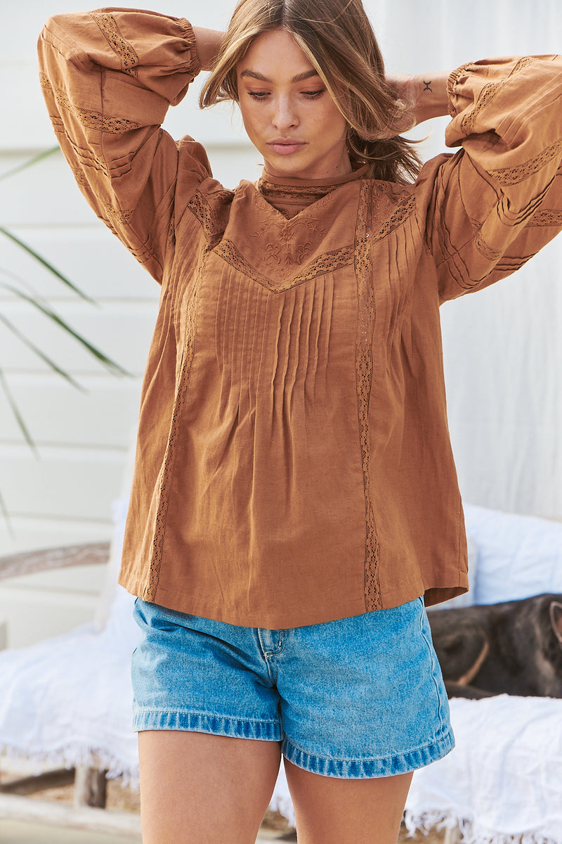 LOOM BLOUSE- Butterscotch ~ MOS