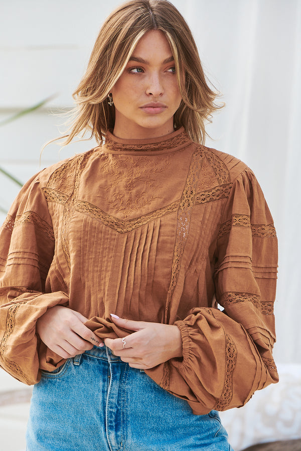 LOOM BLOUSE- Butterscotch ~ MOS