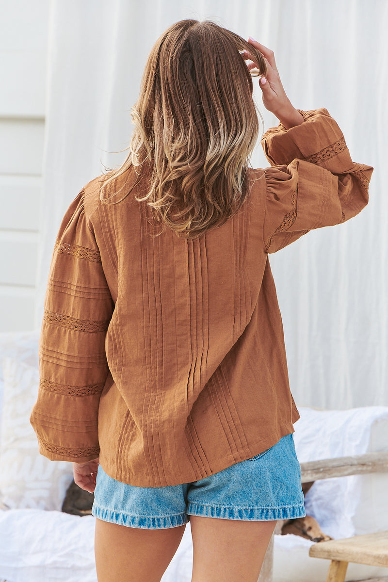 LOOM BLOUSE- Butterscotch ~ MOS