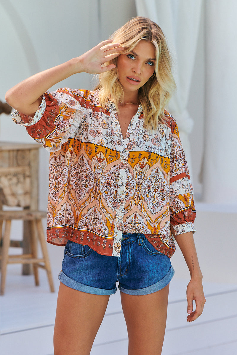 Henley Blouse - Quincy