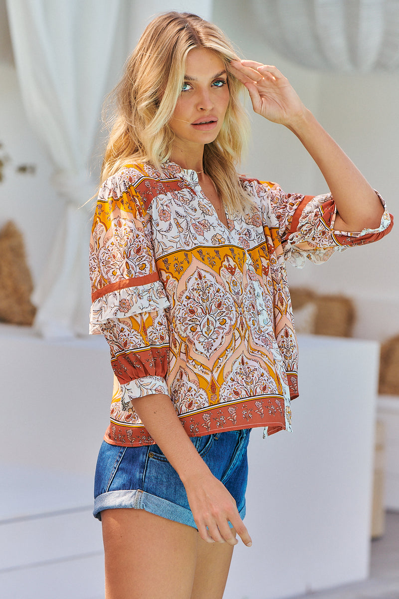 Henley Blouse - Quincy