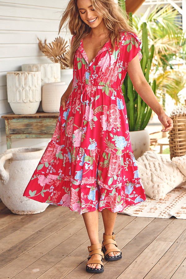 Slate Dress -  Cerise