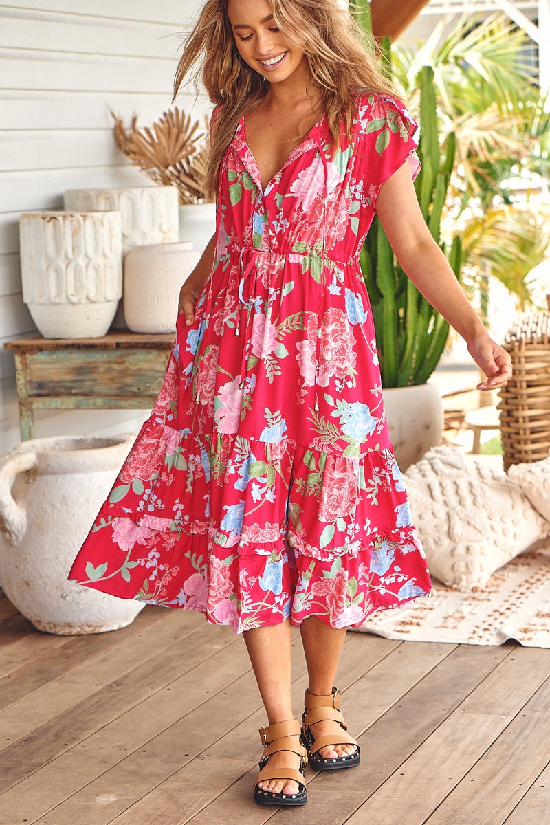 Slate Dress -  Cerise