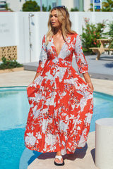 Berry Maxi Dress - St Tropez