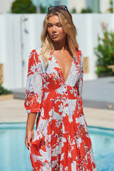 Berry Maxi Dress - St Tropez
