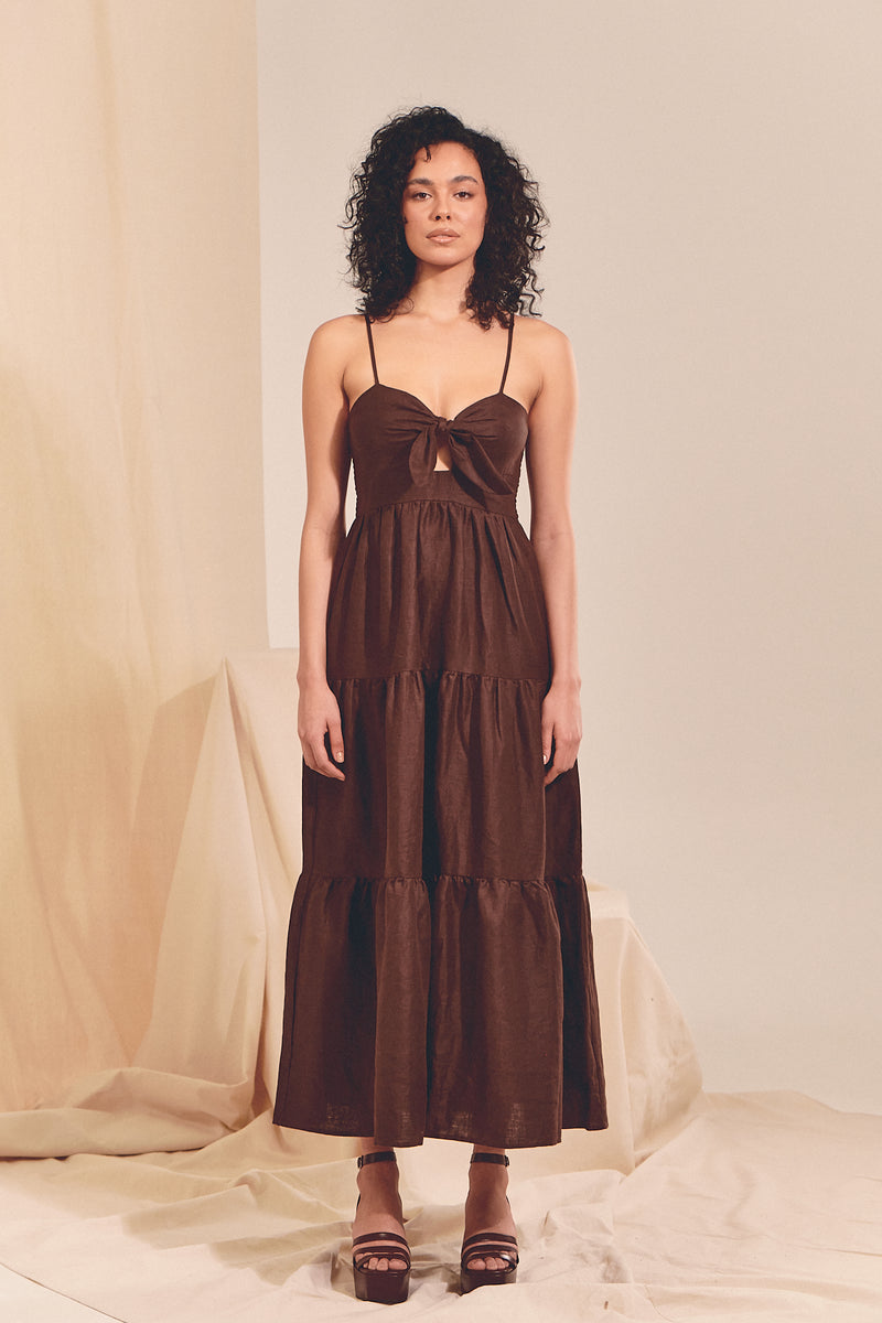 BAMBI MAXI Dress - Chocolate