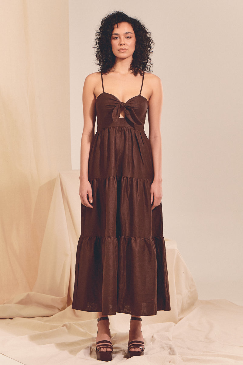 BAMBI MAXI Dress - Chocolate