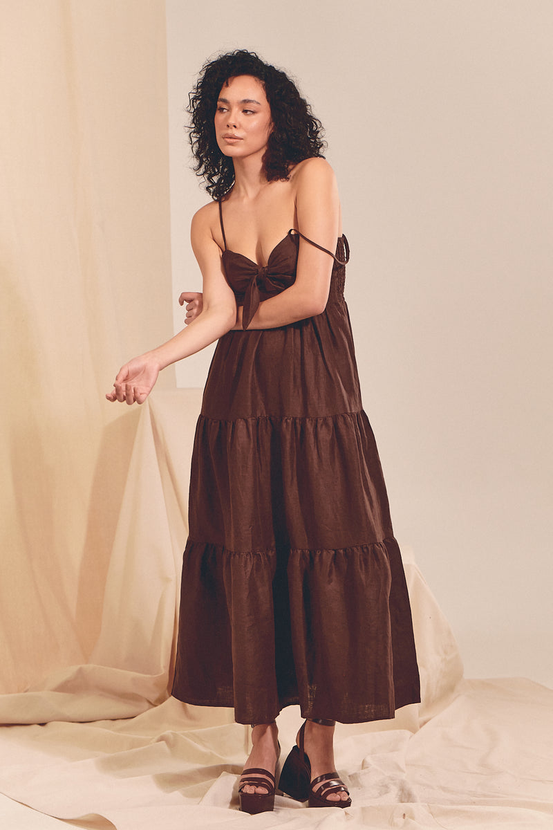 BAMBI MAXI Dress - Chocolate