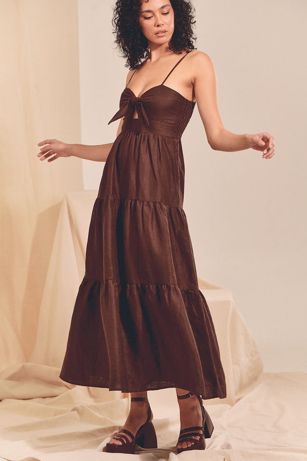 BAMBI MAXI Dress - Chocolate