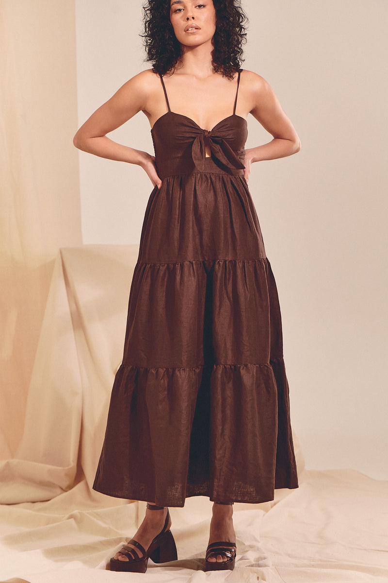 BAMBI MAXI Dress - Chocolate