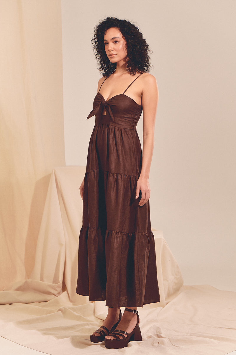 BAMBI MAXI Dress - Chocolate