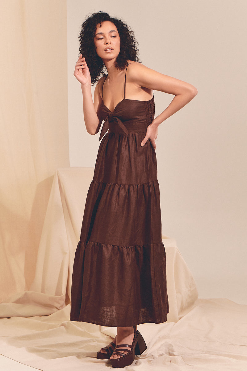 BAMBI MAXI Dress - Chocolate