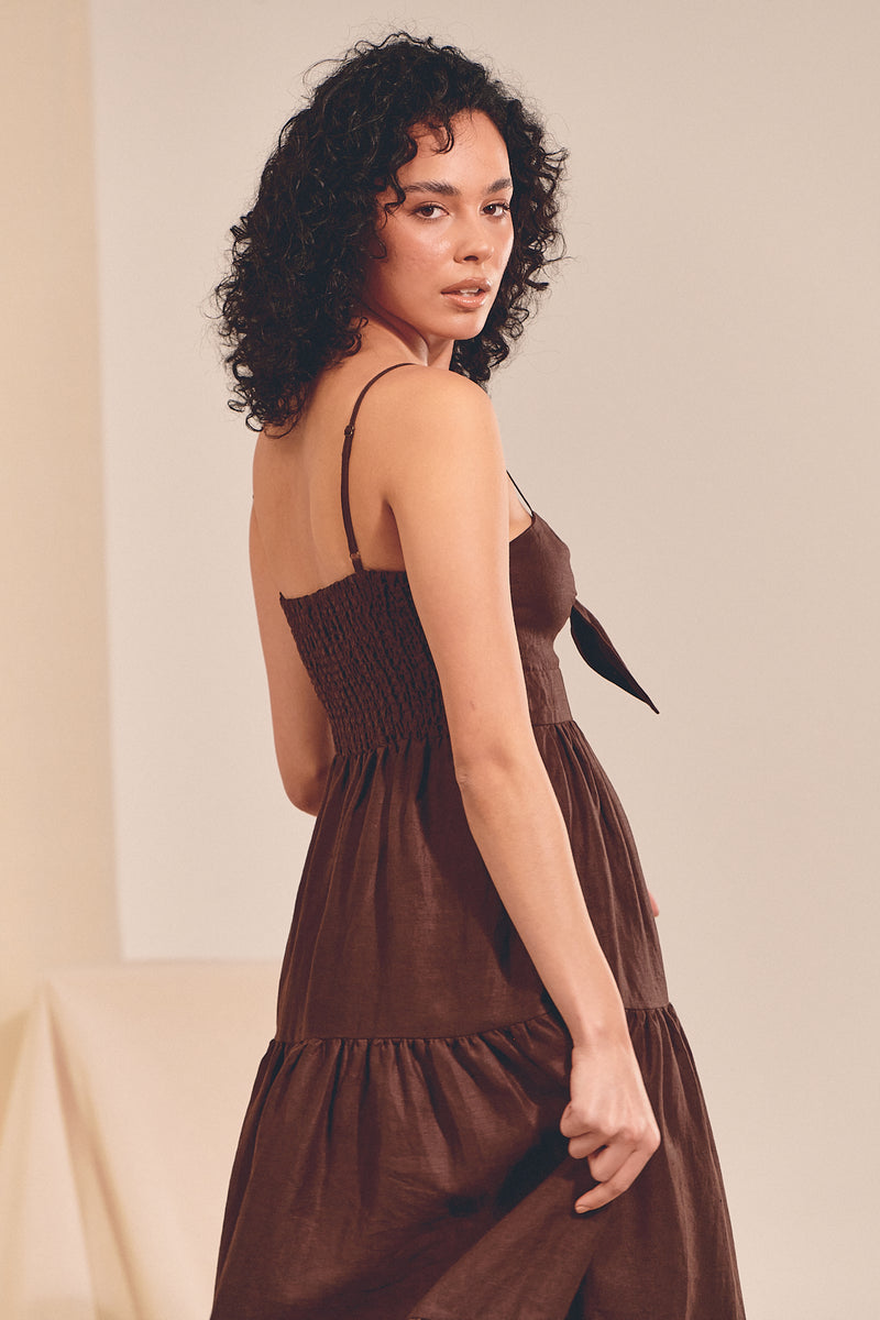 BAMBI MAXI Dress - Chocolate