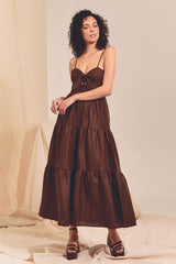 BAMBI MAXI Dress - Chocolate