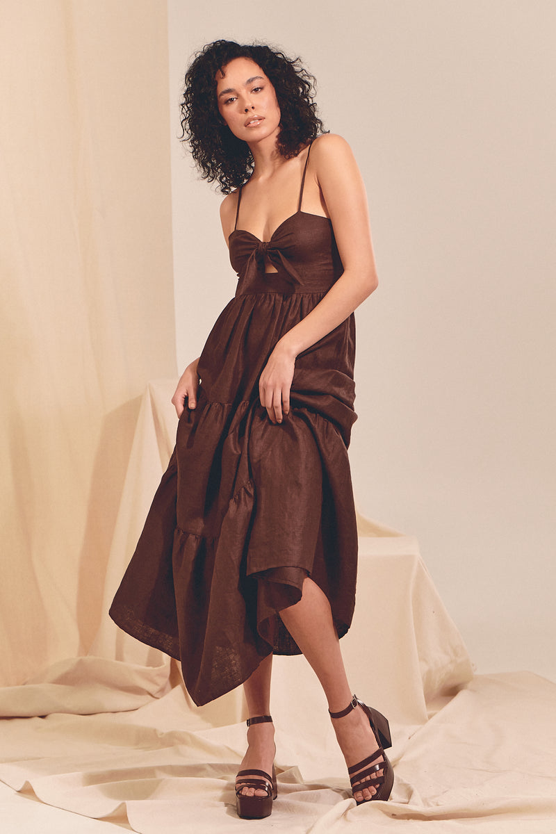 BAMBI MAXI Dress - Chocolate