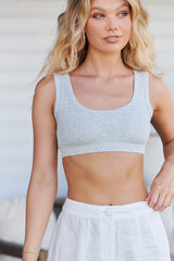 Aleena Crop Tank Top -  GREY MARLE