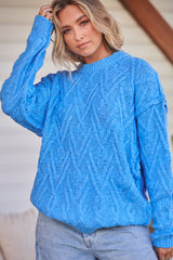 Isla Cable Tunic Jumper - Marine