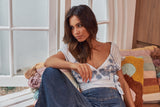 Sahara Embroidered top- Crisp Morning