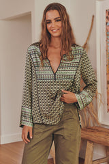 Carina Blouse - Meadow Green