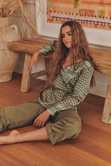 Carina Blouse - Meadow Green