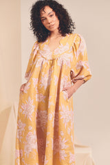 Boheme Linen Midi Dress - HAWAII Sunrise