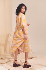 Boheme Linen Midi Dress - HAWAII Sunrise