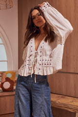 Kizzy Embroidered Top ~ Free People