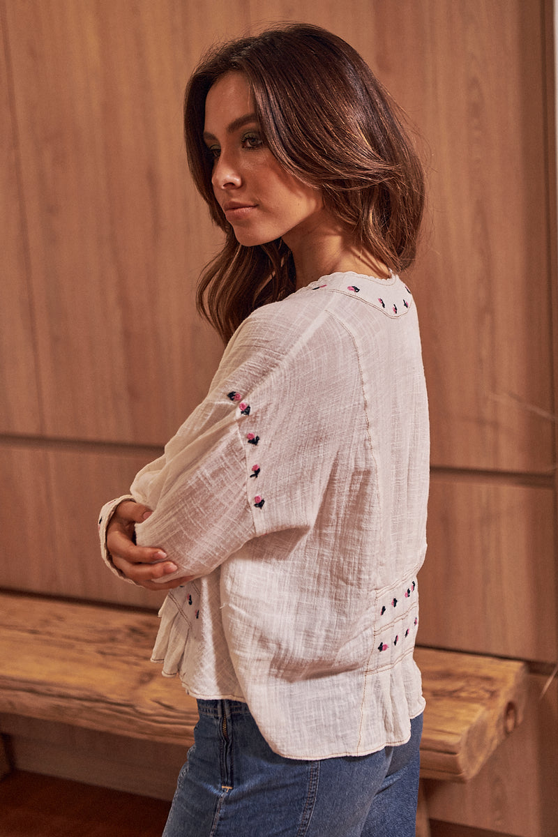 Kizzy Embroidered Top ~ Free People