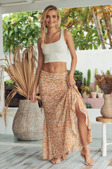 Lilith Printed Midi Skirt - Light Combo
