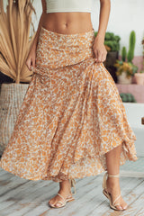 Lilith Printed Midi Skirt - Light Combo