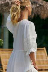 Jones Mini Dress - White Quincy