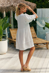 Jones Mini Dress - White Quincy