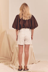 BIRDIE BLOUSE - Chocolate