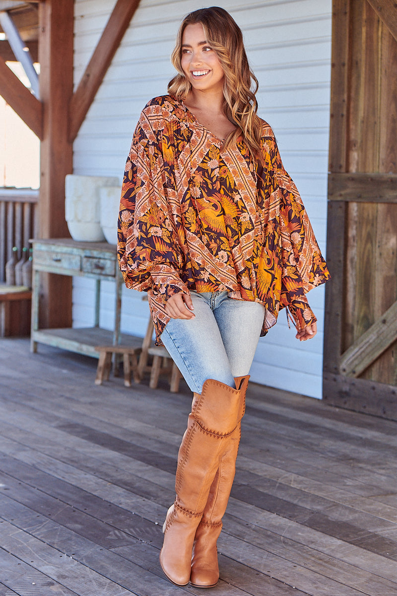 Folk Blouse - Lantana