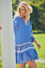 Payson Mini Dress - Blue Eshana