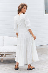 Berry Maxi Dress - White Poppy