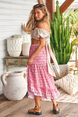 Shayla Midi Skirt -  Rose Blossom