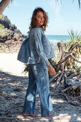 Opal Swing Denim Jacket- Ocean Night ~ Free People