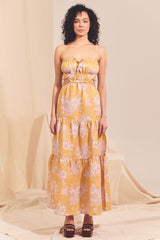 Koda Linen Maxi Dress - Hawaii Sunrise