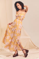 Koda Linen Maxi Dress - Hawaii Sunrise