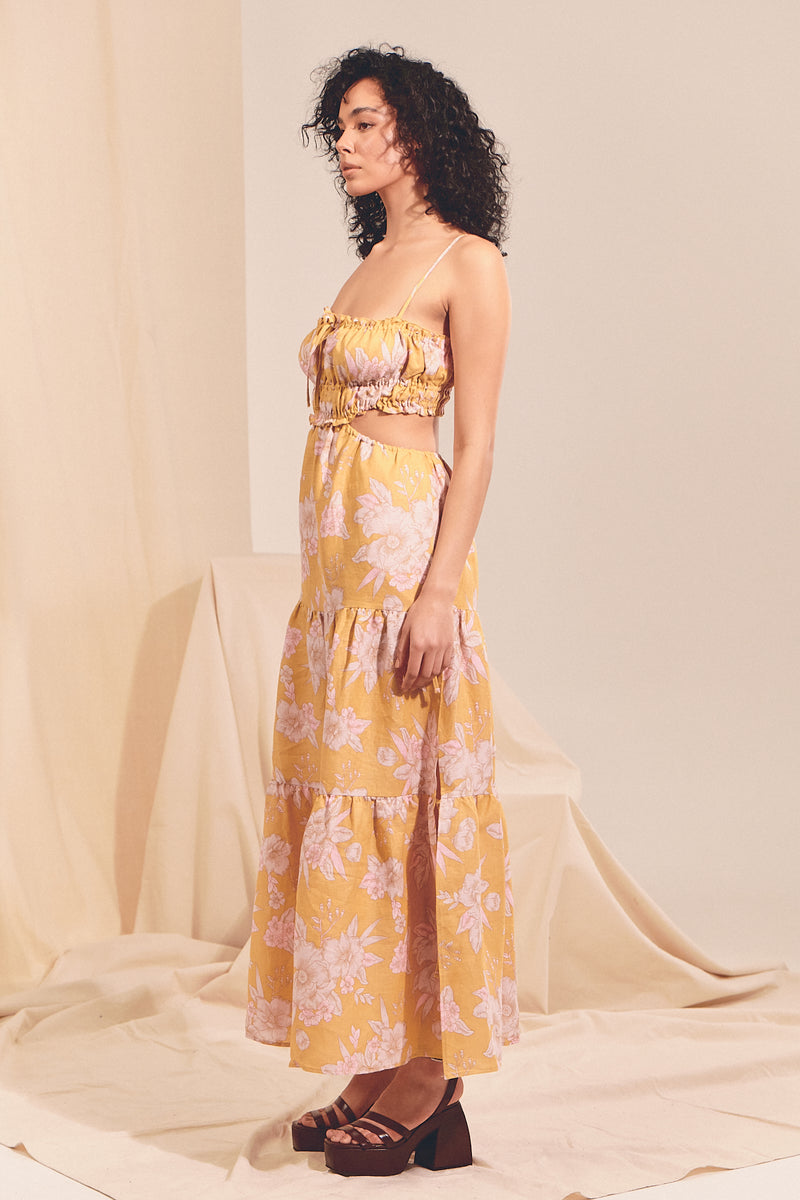 Koda Linen Maxi Dress - Hawaii Sunrise