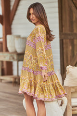 Payson Mini Dress - Caramel Odessa