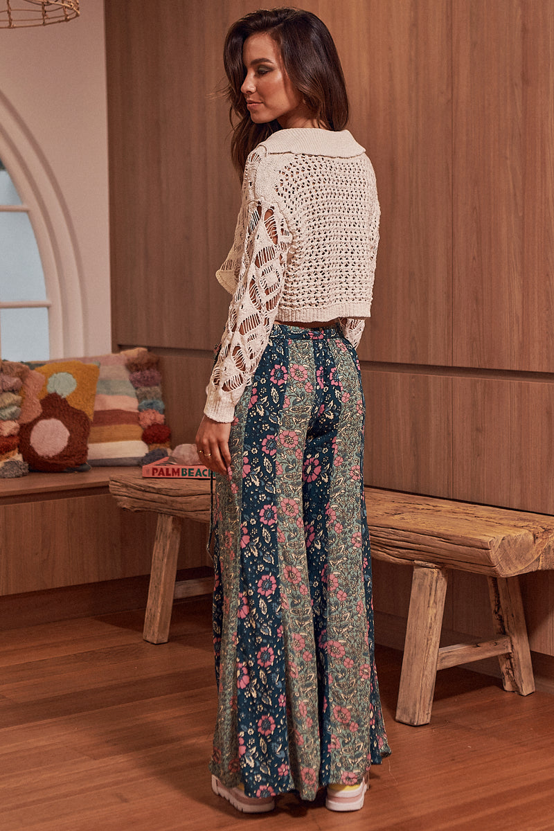 Bali Sultry Boho Flare Pants ~ Free People