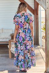 June Dress - Midnight Tropics