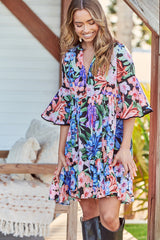 Betty Dress -  Midnight Tropics