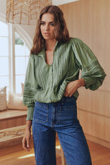 Mystical Embroidery Blouse- Moss ~ Ministry of Style