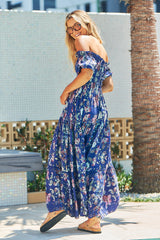 Claudette Maxi Dress - INDIGO FLORAL