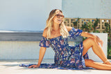Claudette Maxi Dress - INDIGO FLORAL