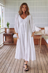 Kelsie Maxi Dress- White Te Amo